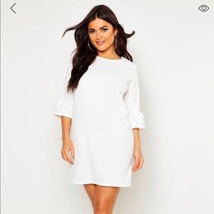 Ruffle Sleeve Shift Dress
